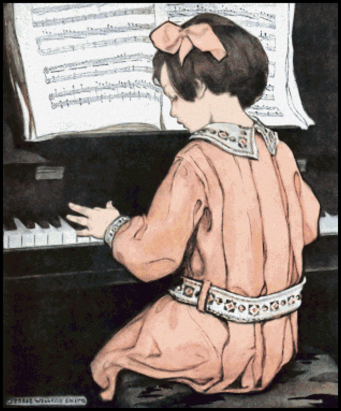 Scales Jessie Willcox Smith Cross Stitch Pattern