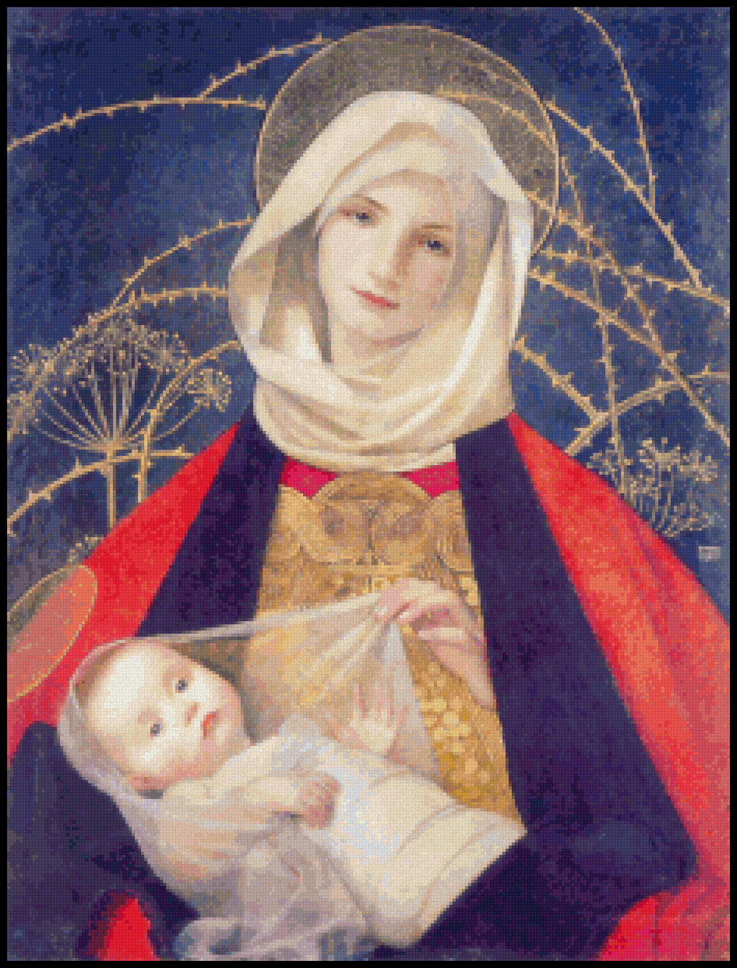 Madonna and Child Marianne Stokes Cross Stitch Pattern