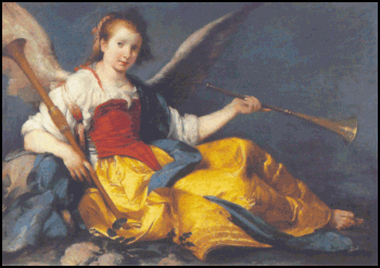 A Personification of Fame Bernardo Strozzi Cross Stitch Pattern