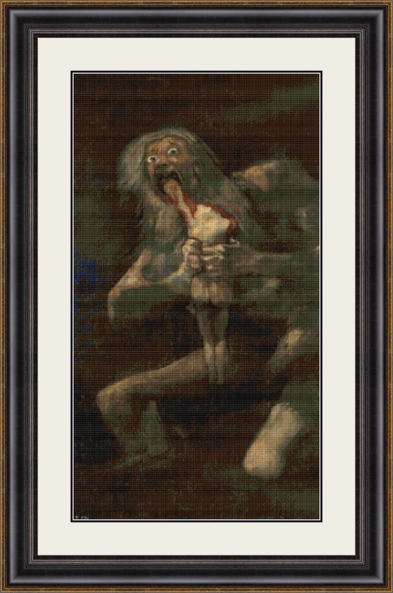 Saturn Devouring His Son Cross Stitch Pattern
