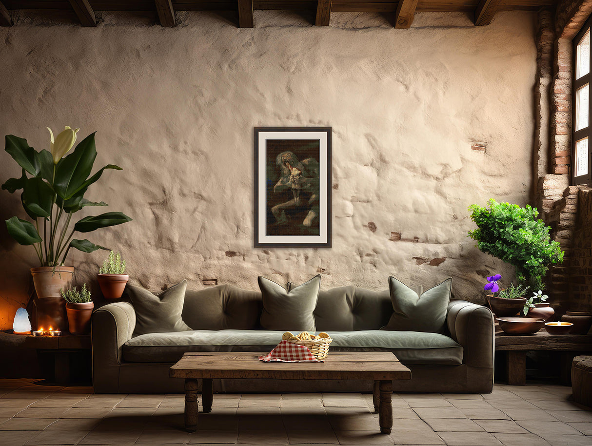 Saturn Devouring His Son Cross Stitch Pattern