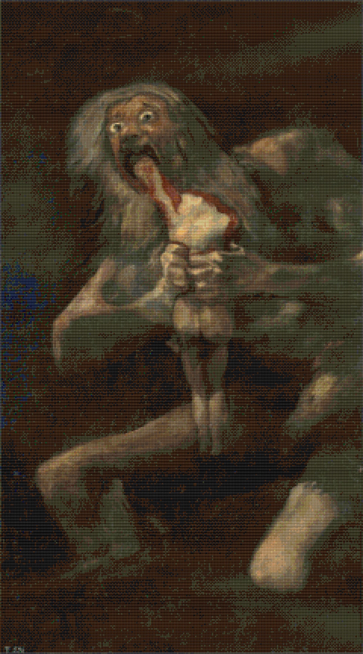 Saturn Devouring His Son Cross Stitch Pattern