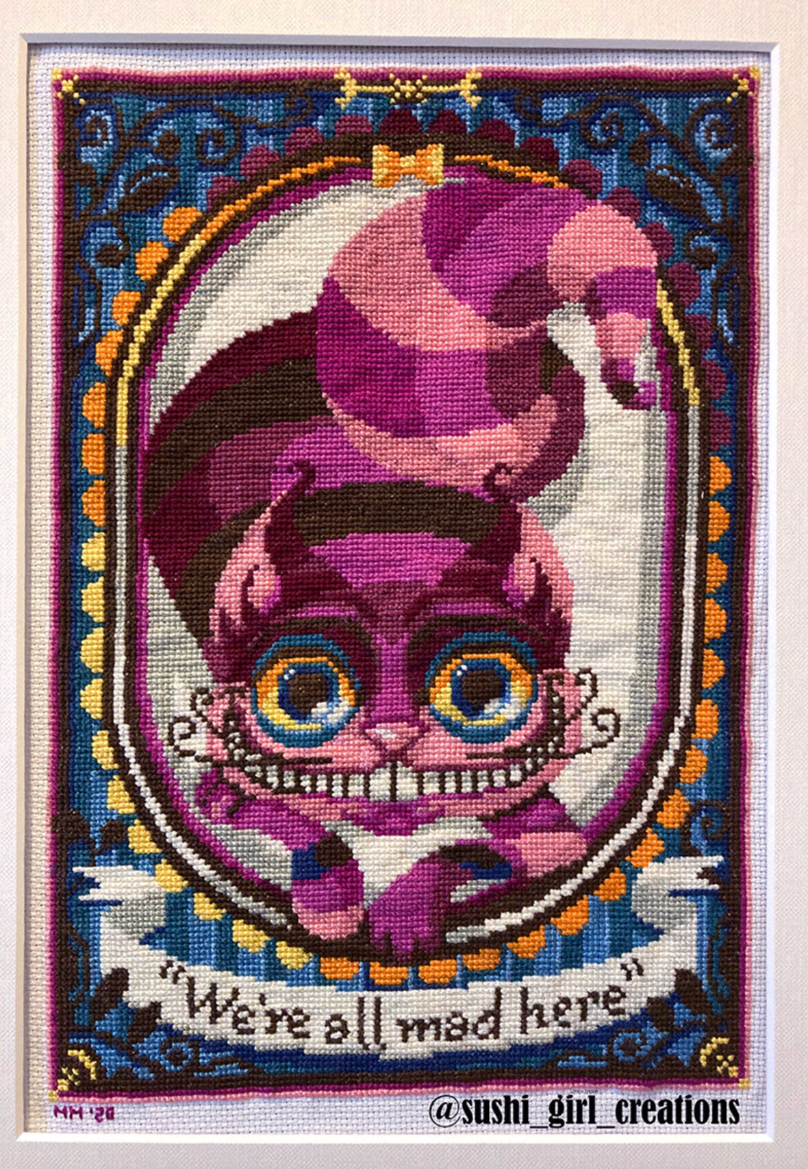Cheshire Cat Cross Stitch Pattern
