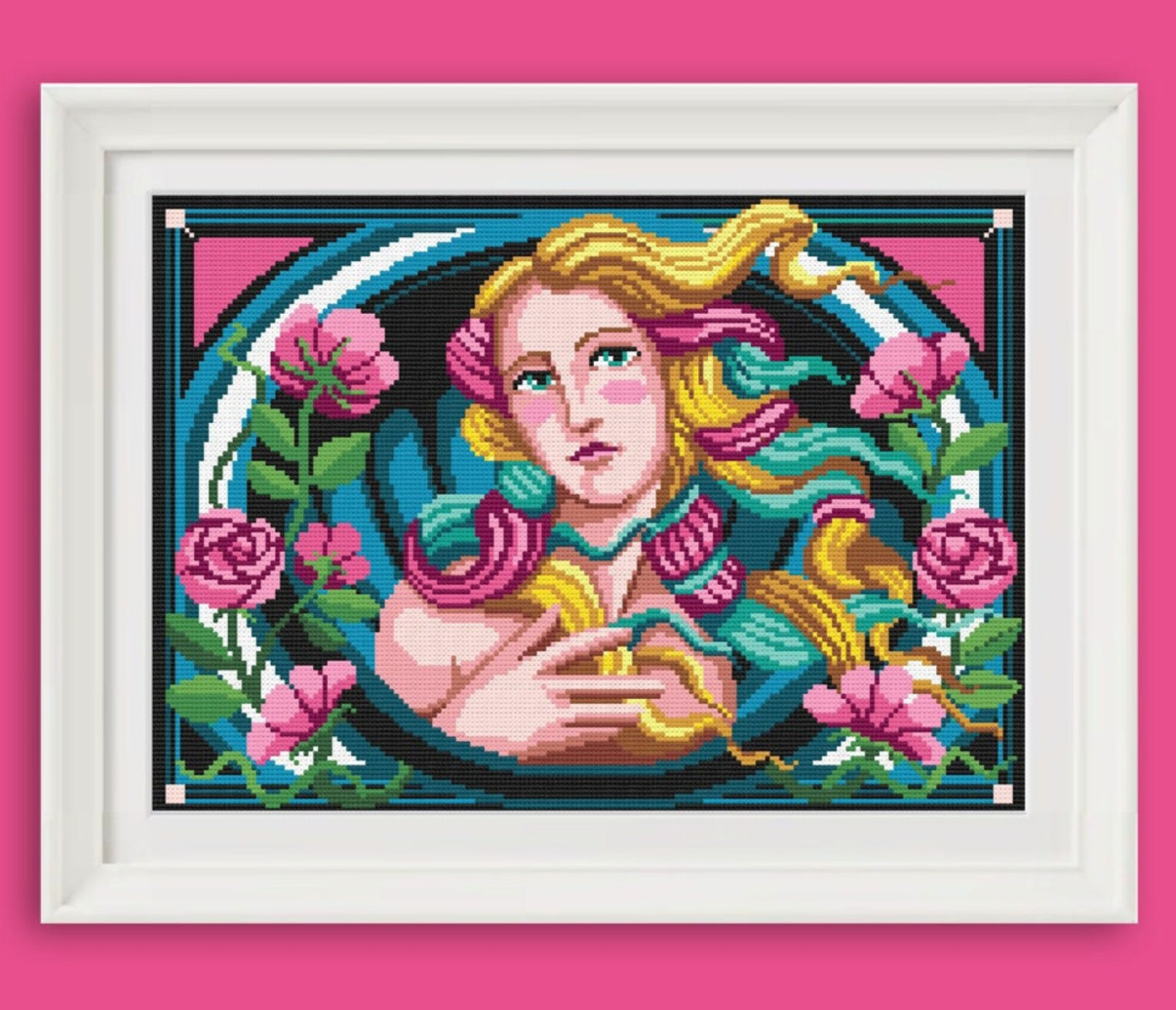 The Birth of Venus Cross Stitch Pattern