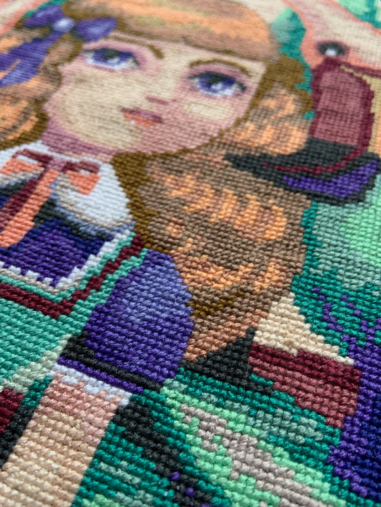 Alice and Flamingo Cross Stitch Pattern