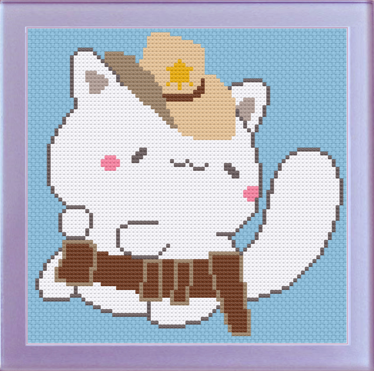 Sheriff Kitty Cross Stitch Pattern