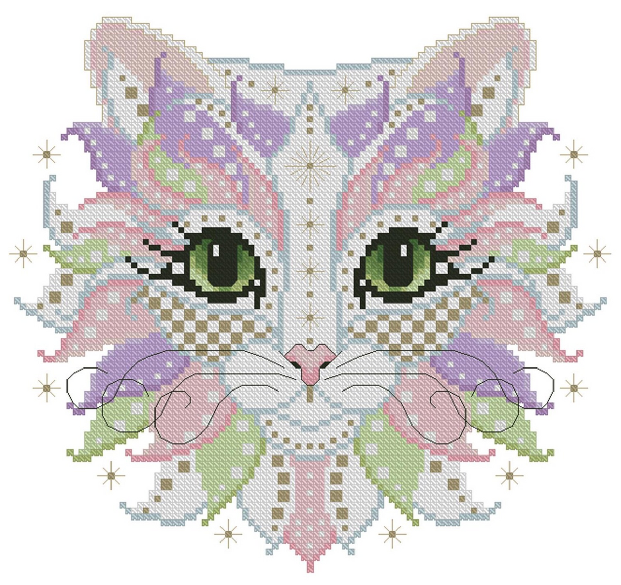 Colorful Cats Jubilee Cross Stitch Pattern