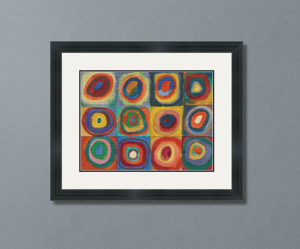 Squares with Concentric Circles Kandinsky Cross Stitch Pattern
