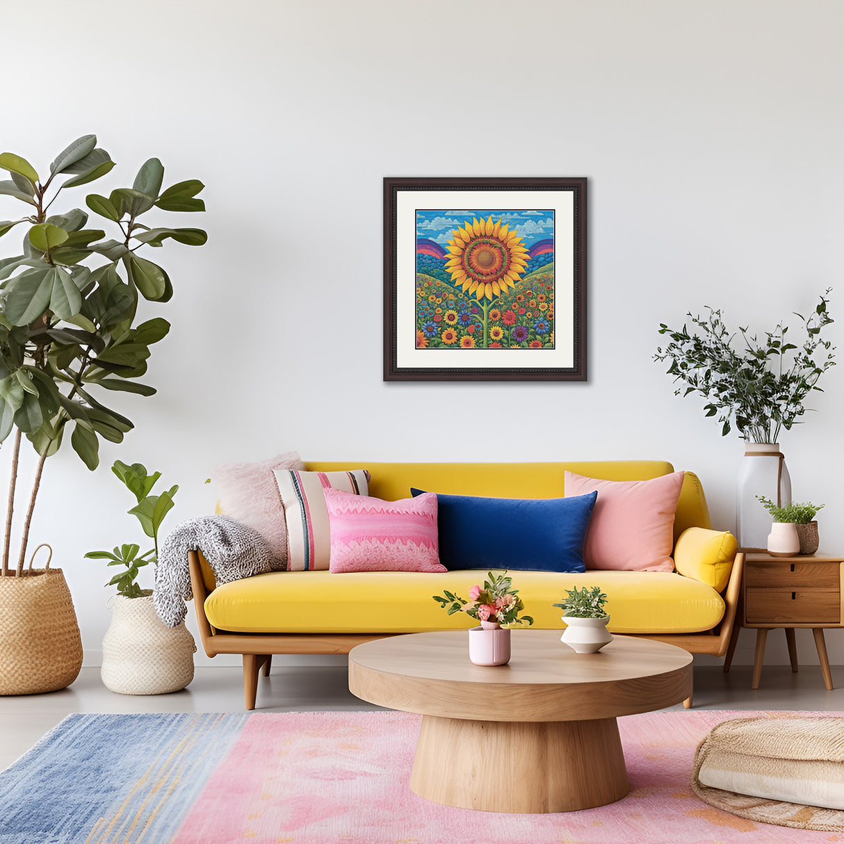 Sunflower Sunburst Cross Stitch Pattern