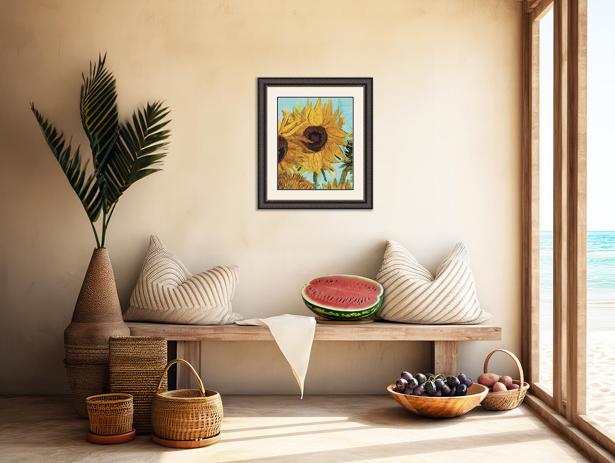 Sunflowers 1888 Detail van Gogh Cross Stitch Pattern