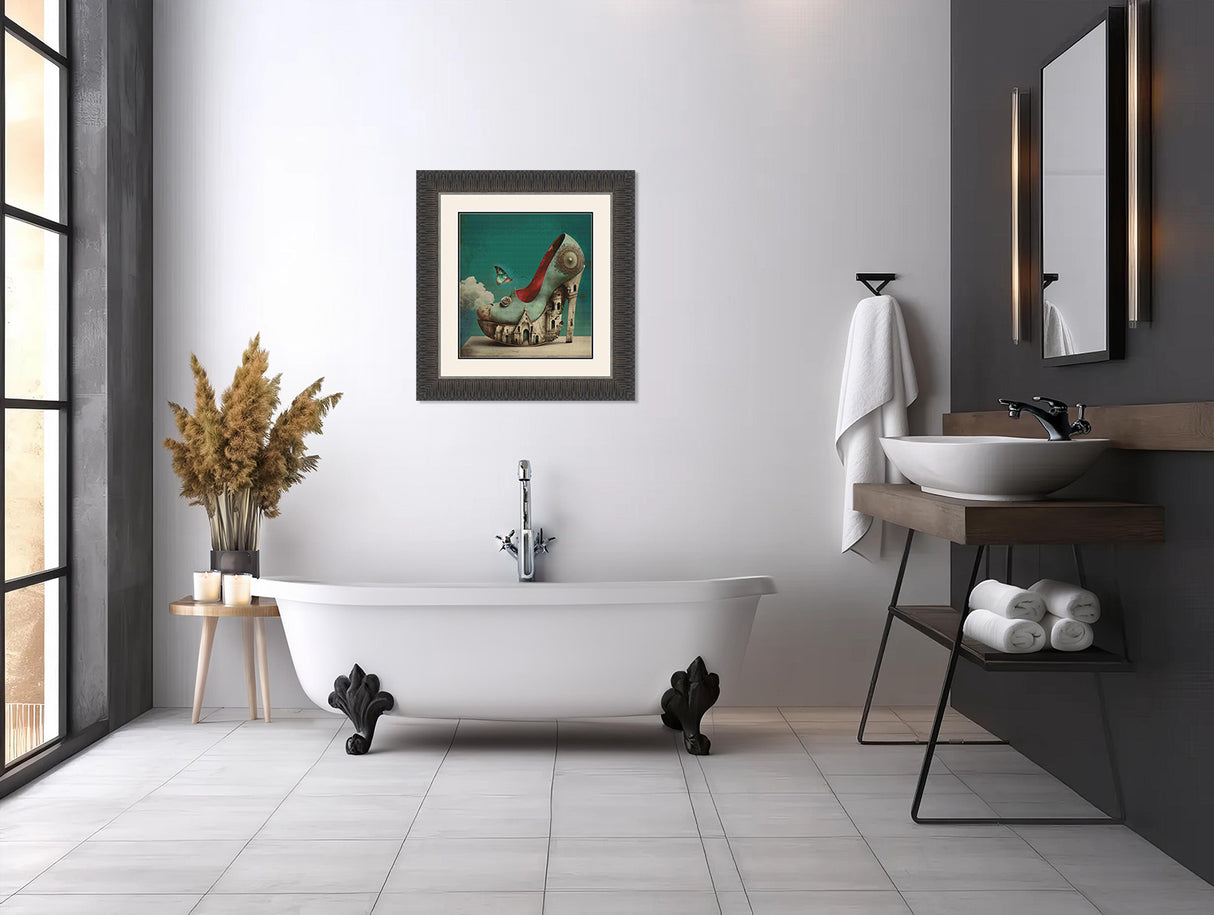 Surreal Skyline Stiletto Heel Cross Stitch Pattern