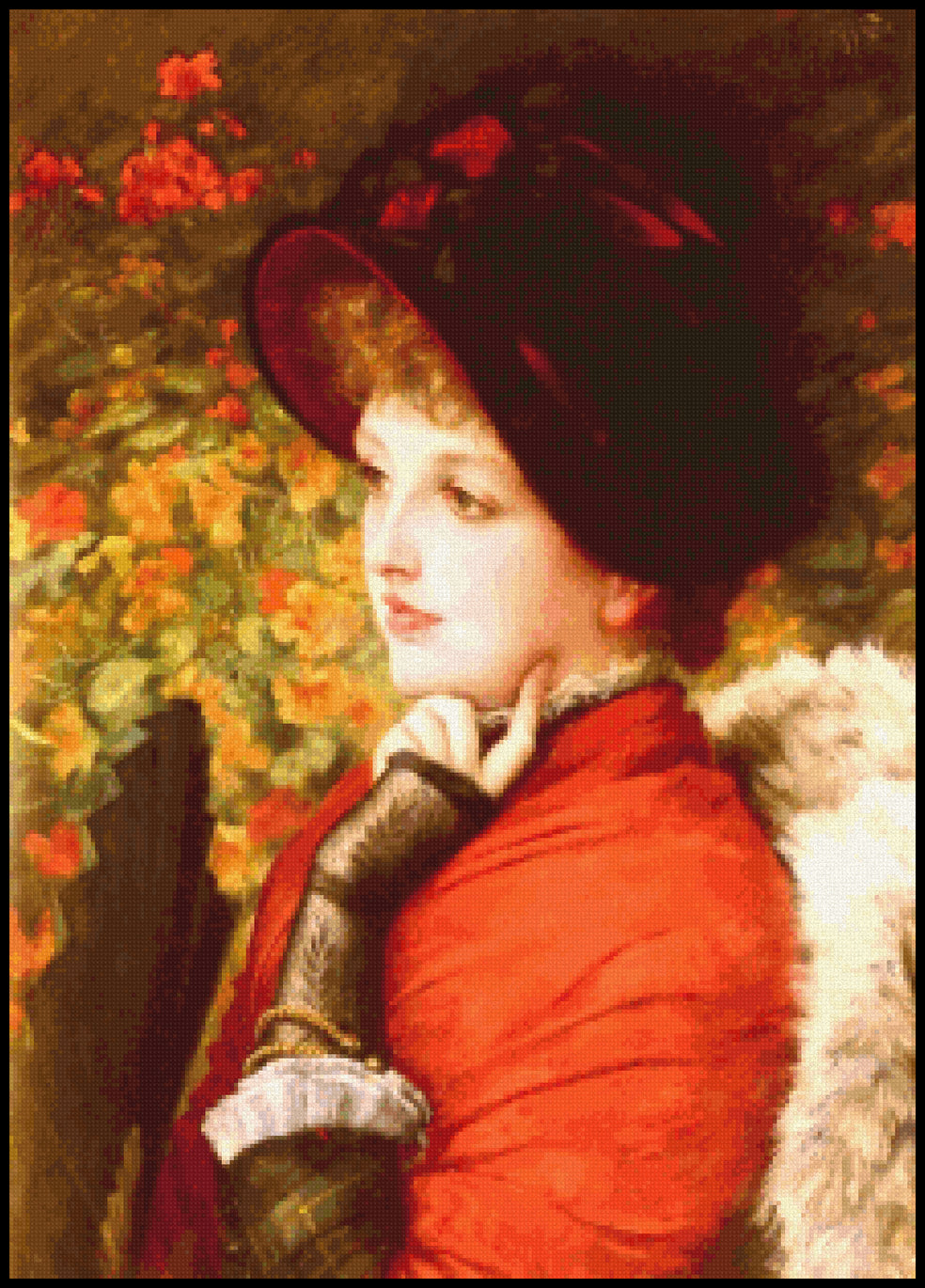 Type of Beauty James-Jacques-Joseph Tissot Cross Stitch Pattern
