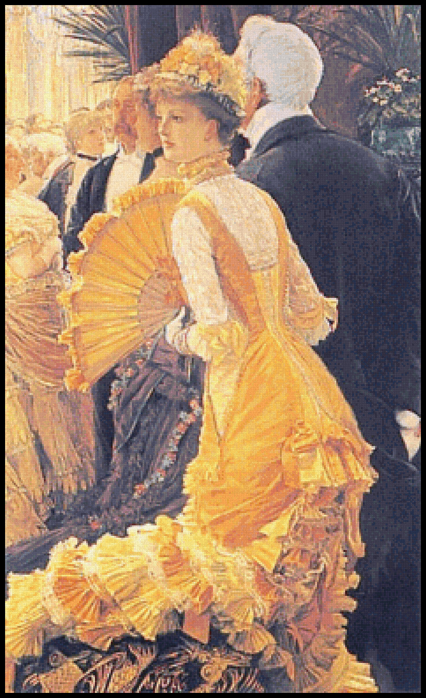 The Ball James-Jacques-Joseph Tissot Cross Stitch Pattern