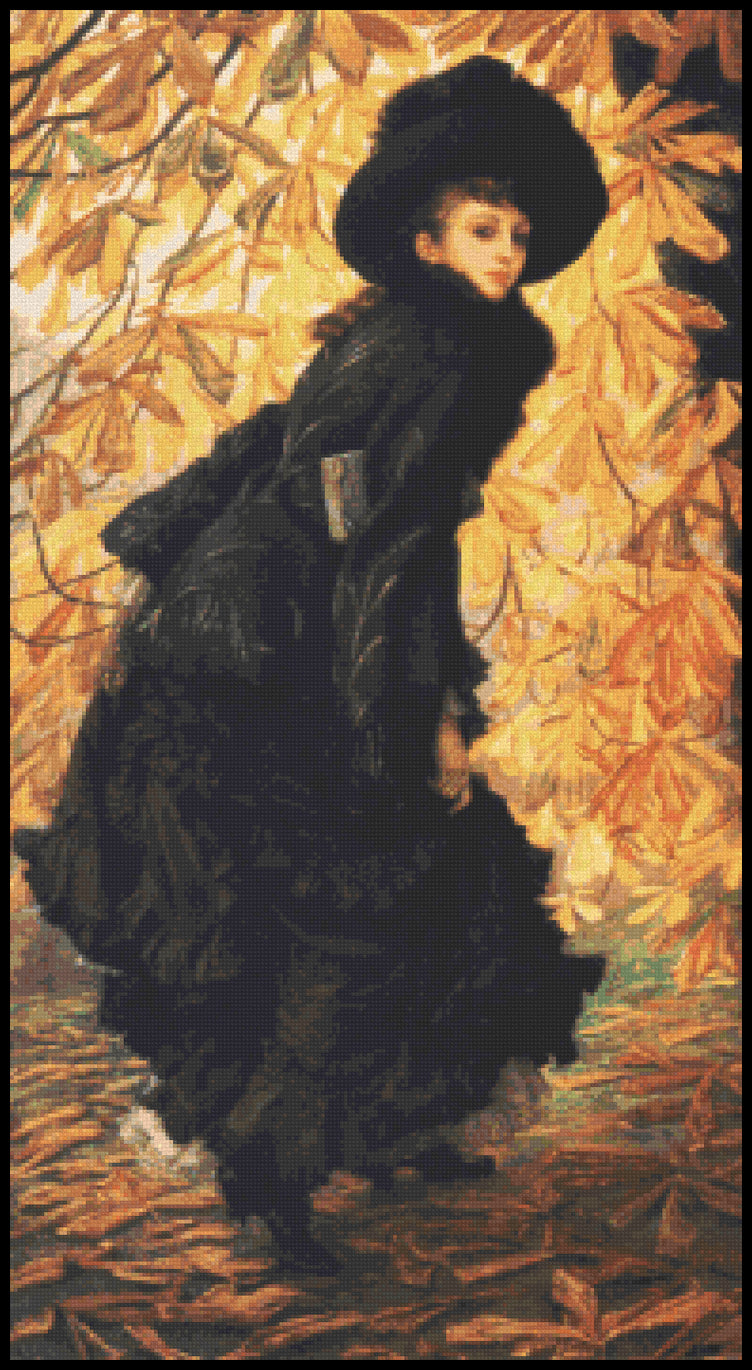 October James-Jacques-Joseph Tissot Cross Stitch Pattern