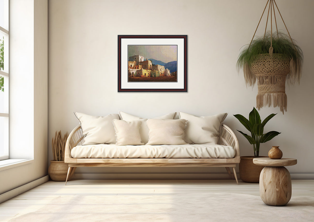 Taos Pueblo Sparks Cross Stitch Pattern