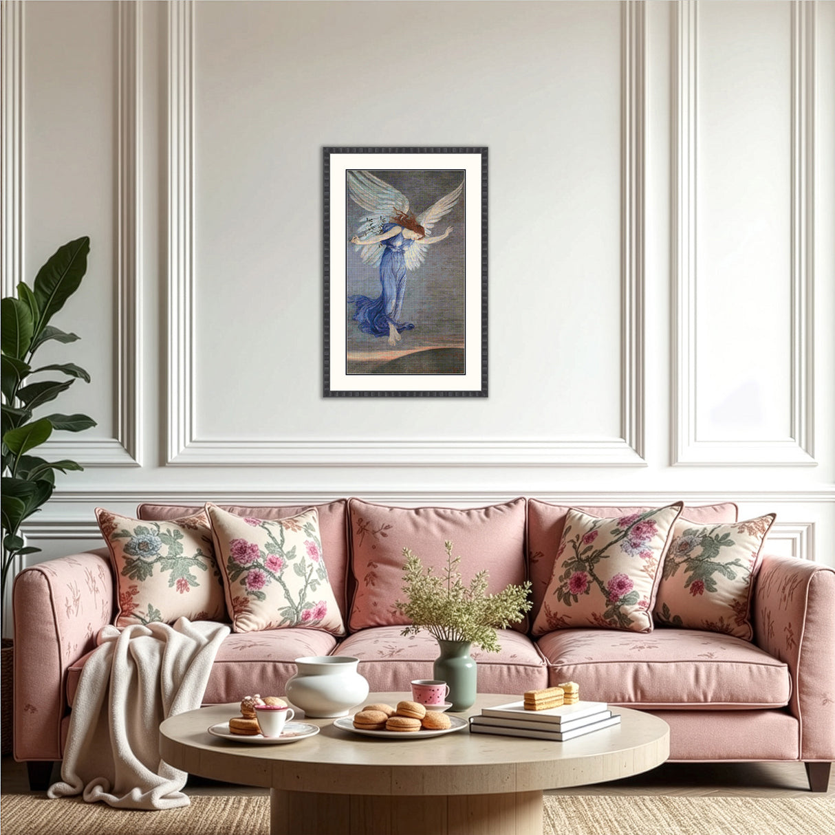 The Angel of Peace Crane Cross Stitch Pattern