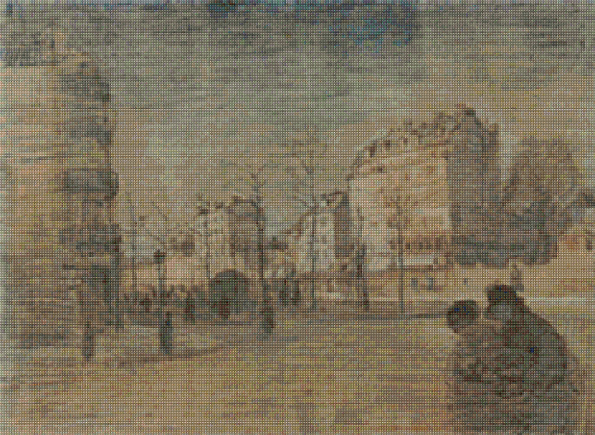 The Boulevard de Clichy van Gogh Cross Stitch Pattern