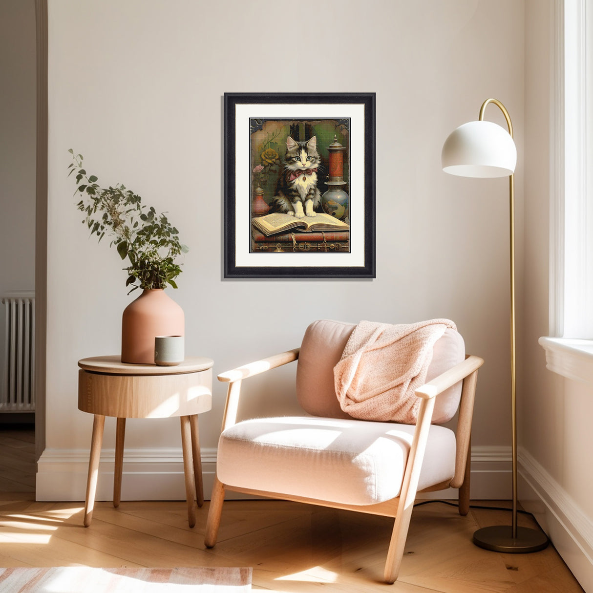 The Literary Victorian Cat Cross Stitch Pattern