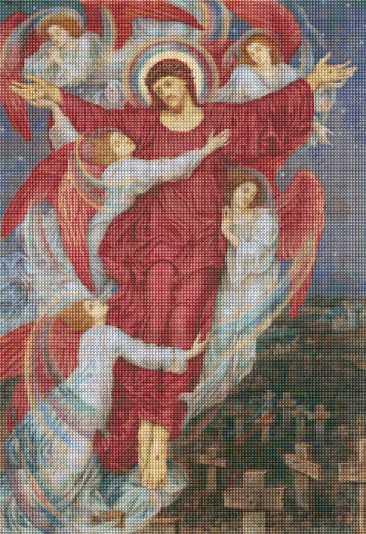 The Red Cross Evelyn De Morgan Cross Stitch Pattern