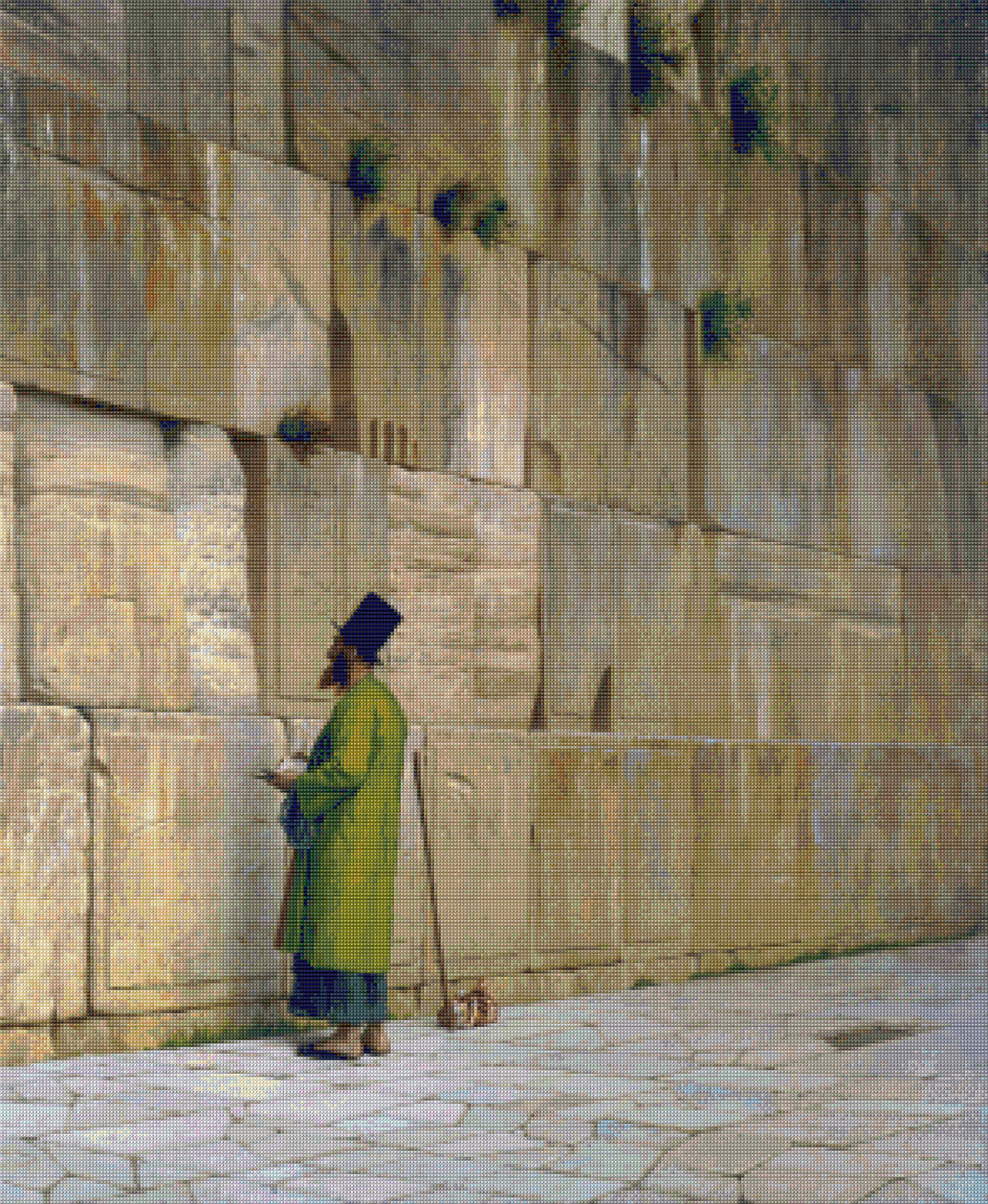 The Wailing Wall Cross Stitch Pattern