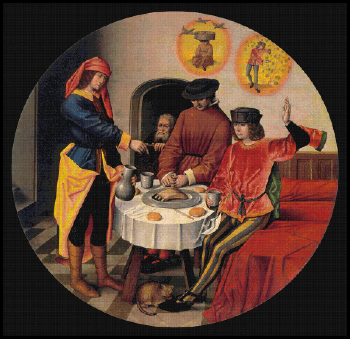 Joseph in Prison Unknown (Master of the Story of Joseph) Cross Stitch Pattern