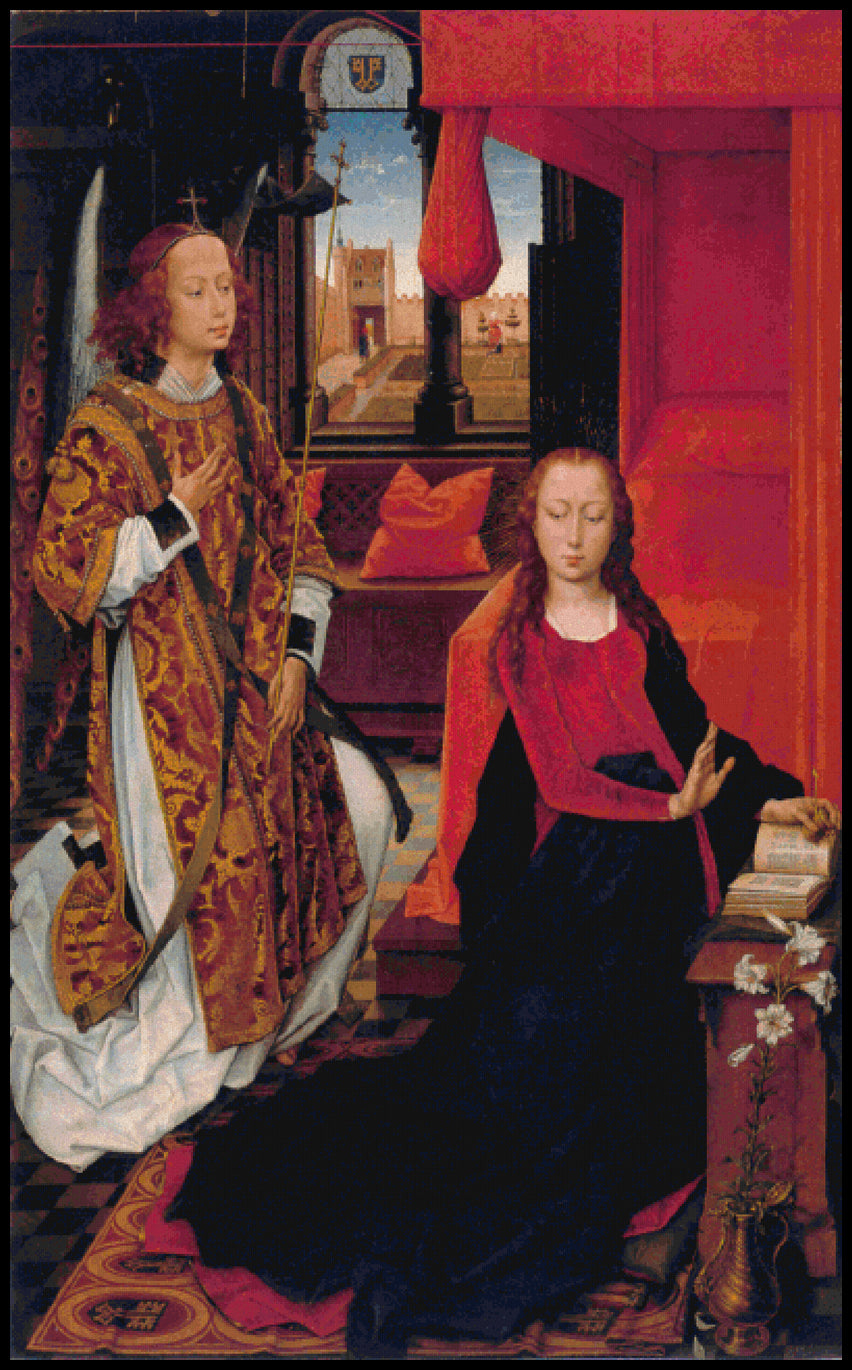 The Annunciation Unknown (Follower of Rogier van der Weyden) Cross Stitch Pattern