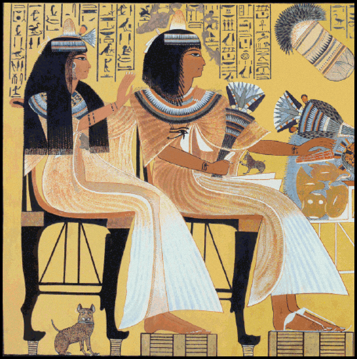 Ipuy and His Wife (detail) Cross Stitch Pattern