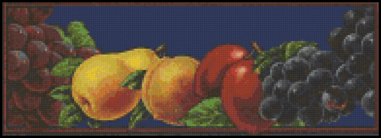 Fruit Crate Label Cross Stitch Pattern