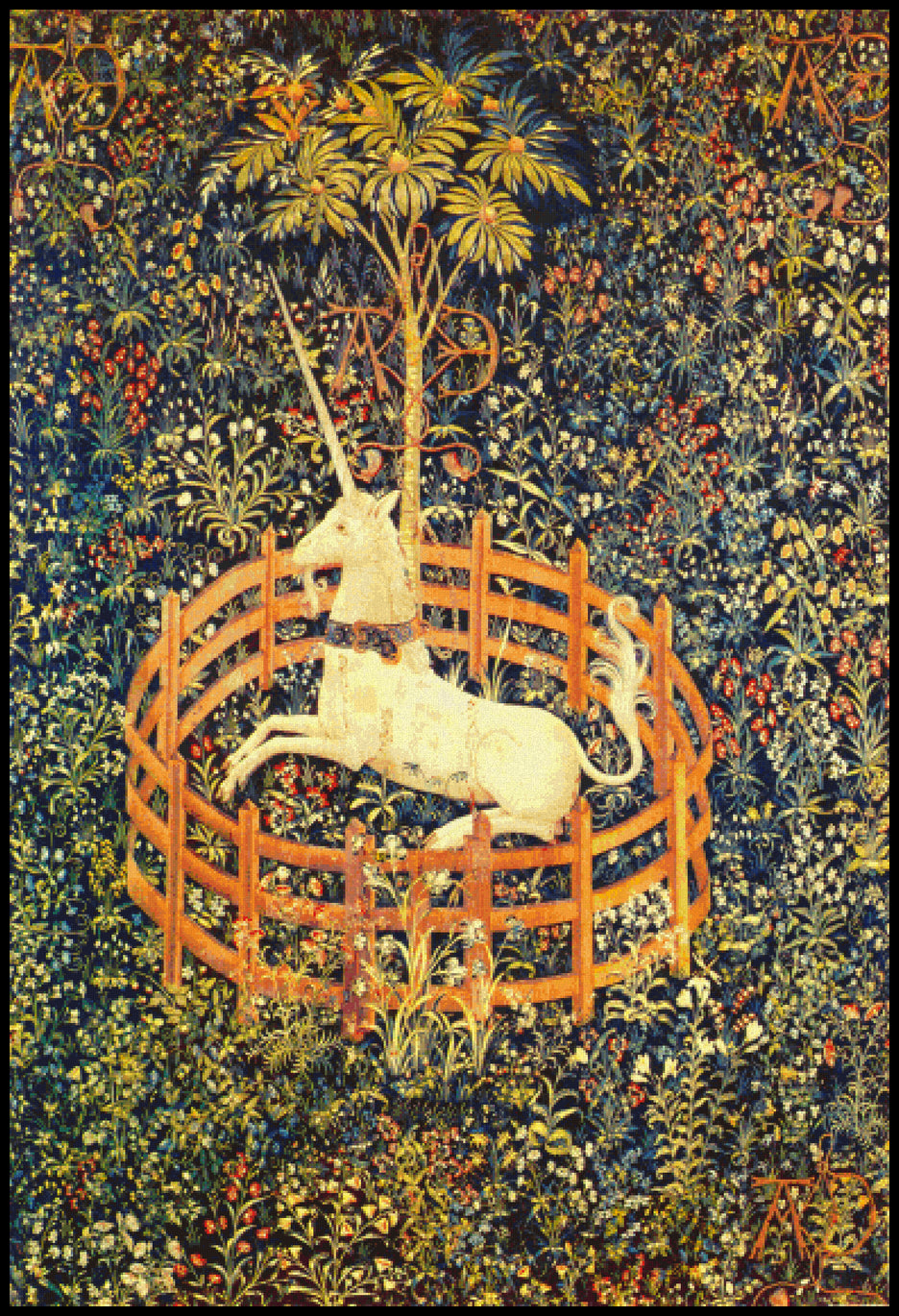 The Unicorn in Captivity Cross Stitch Pattern