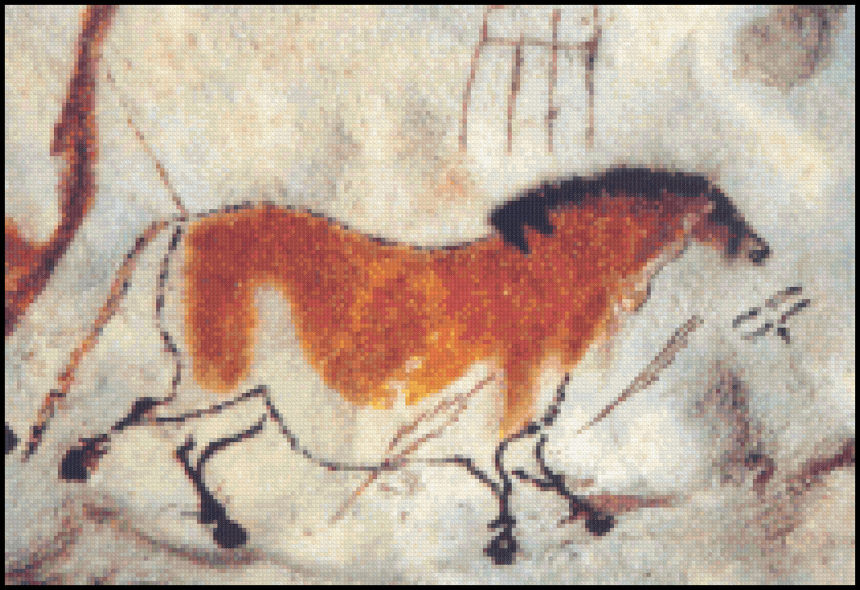 Horse Lascaux Caves Cross Stitch Pattern