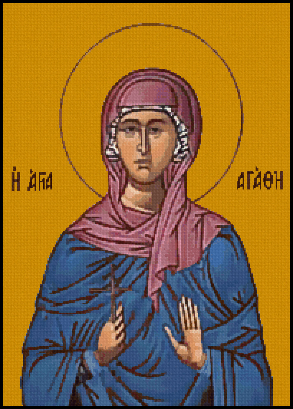 Saint Agatha Cross Stitch Pattern
