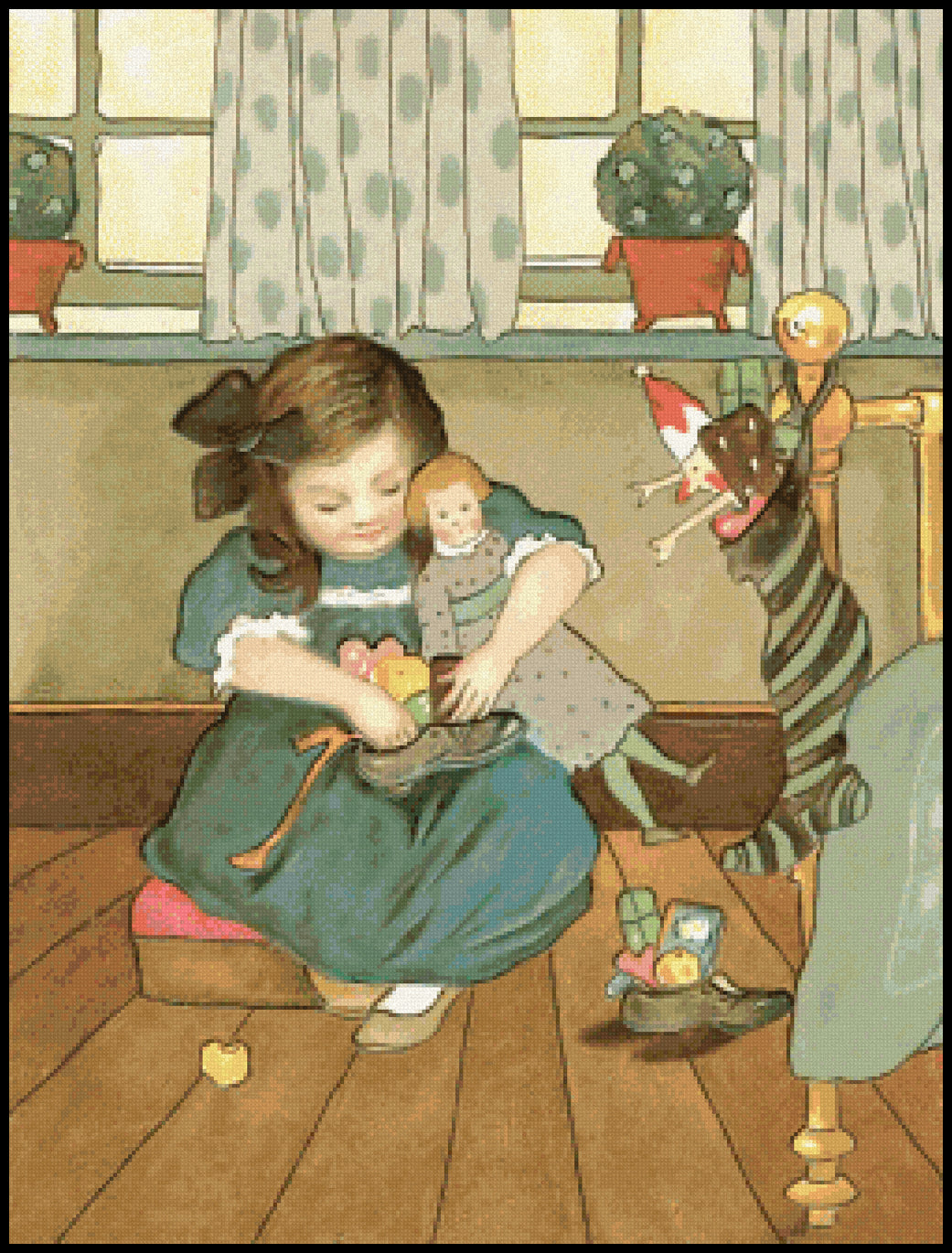 Christmas Morning Cross Stitch Pattern