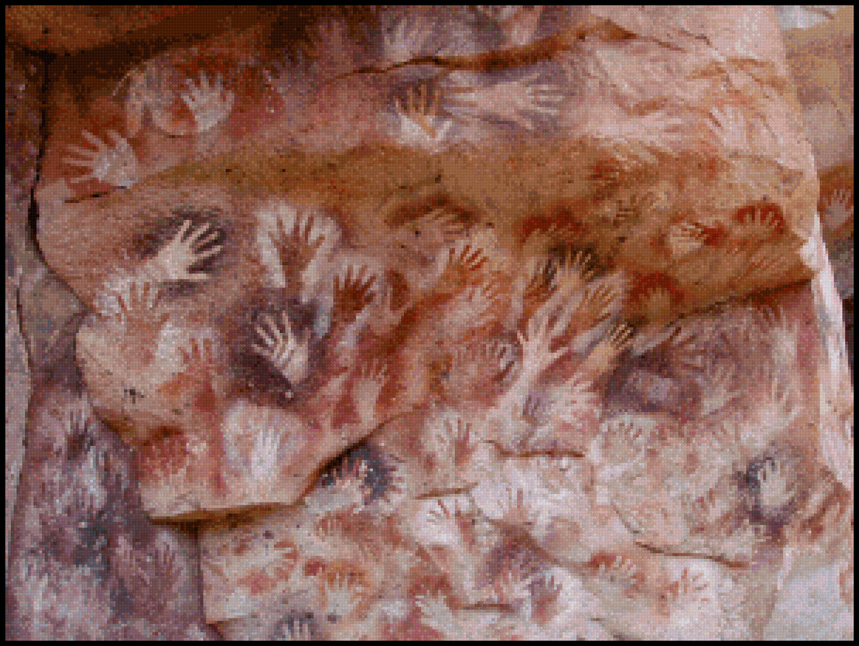 Cueva de los Manos Cross Stitch Pattern