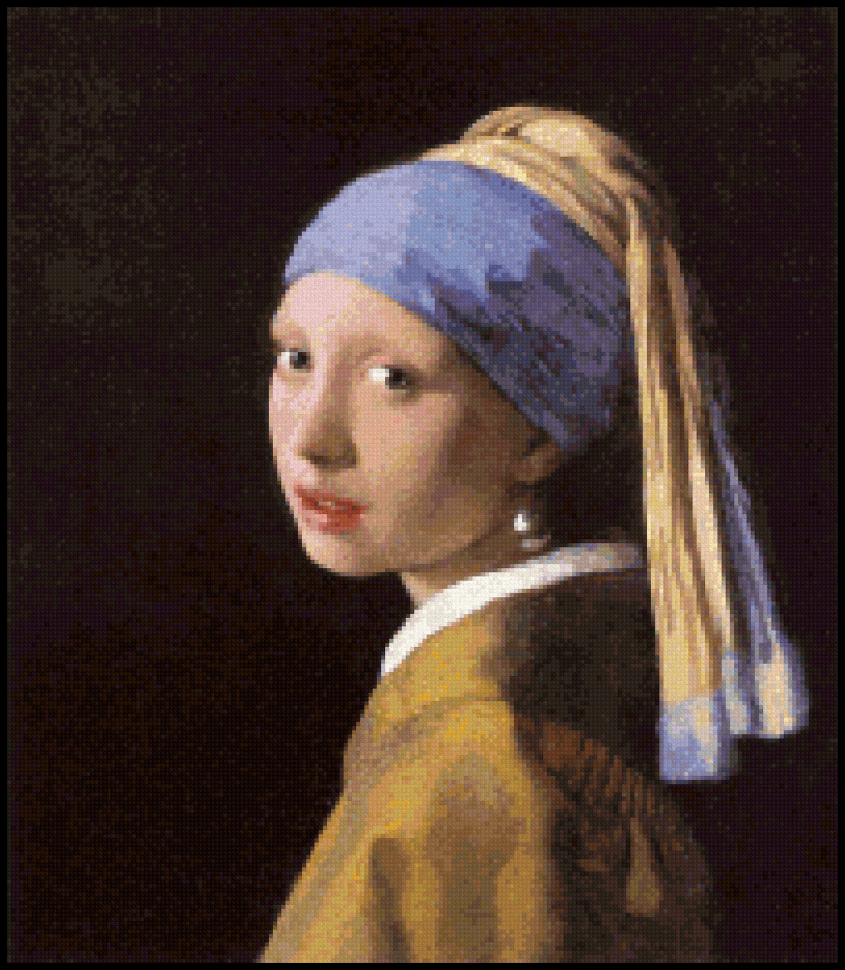 Girl with a Pearl Earring Cross Stitch Pattern