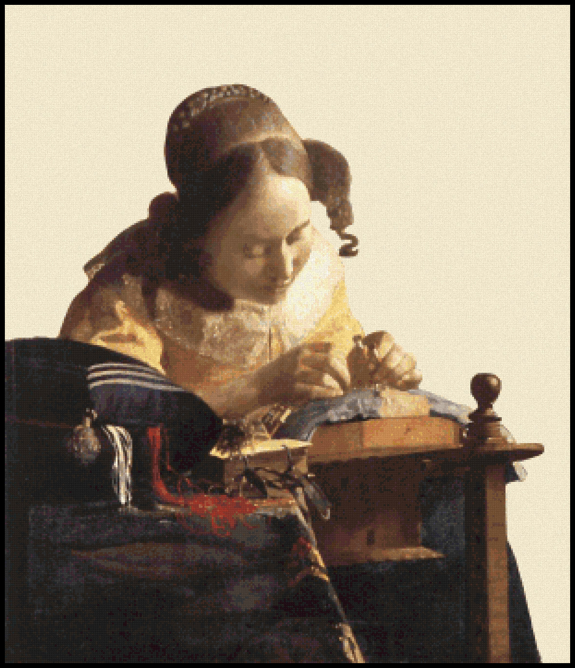 The Lacemaker (without background) Cross Stitch Pattern