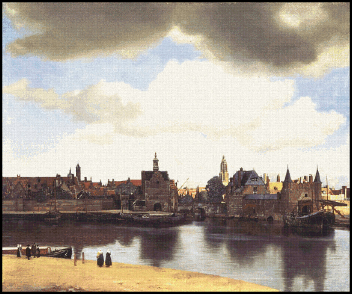 View of Delft Cross Stitch Pattern