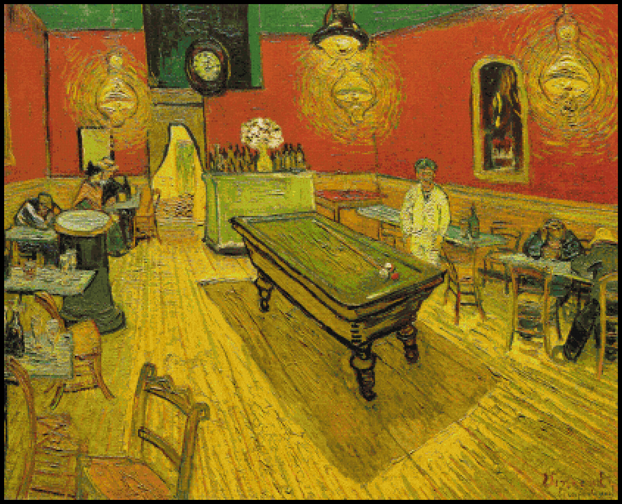 The Night Cafe Cross Stitch Pattern