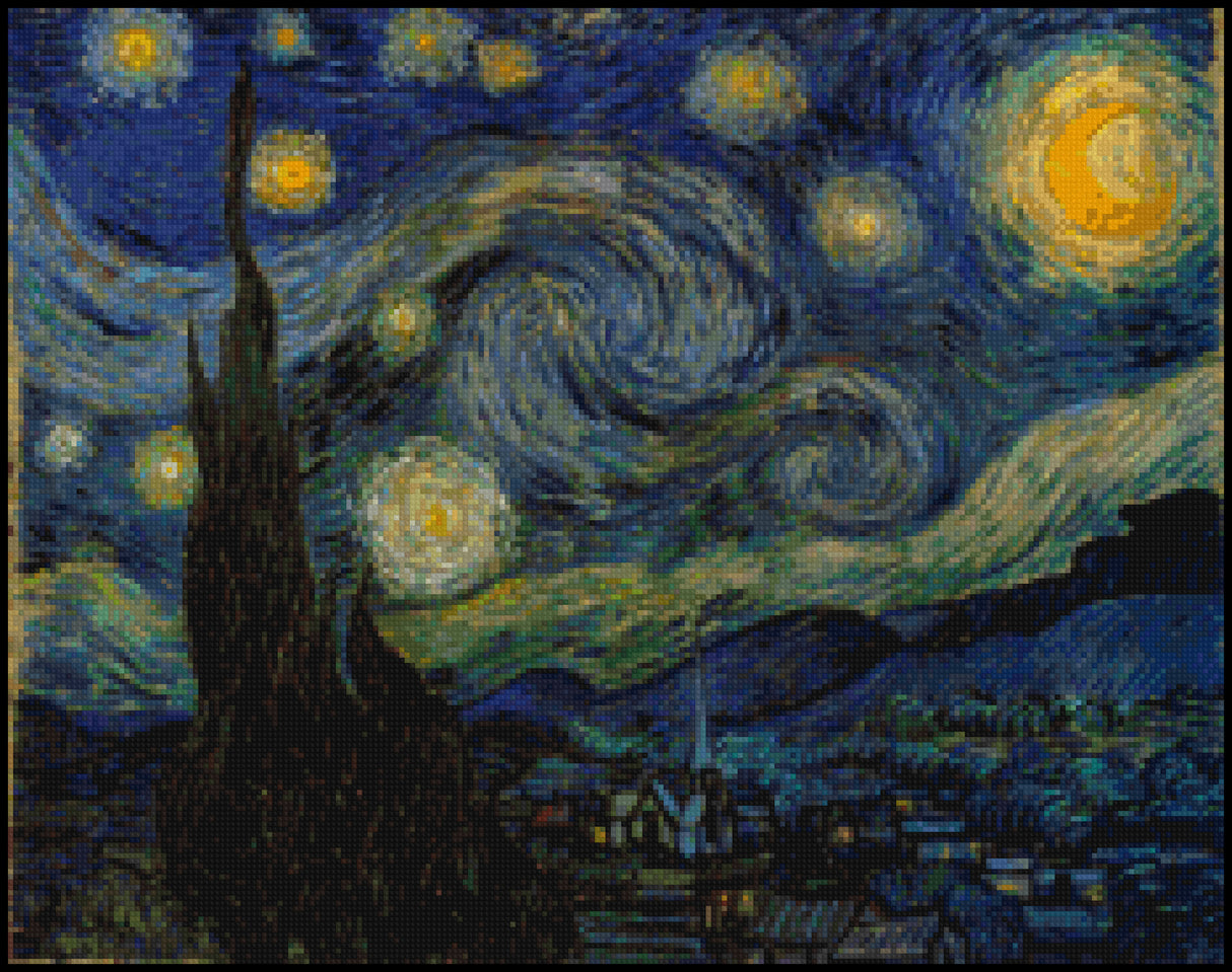 Starry Night (smaller) Cross Stitch Pattern