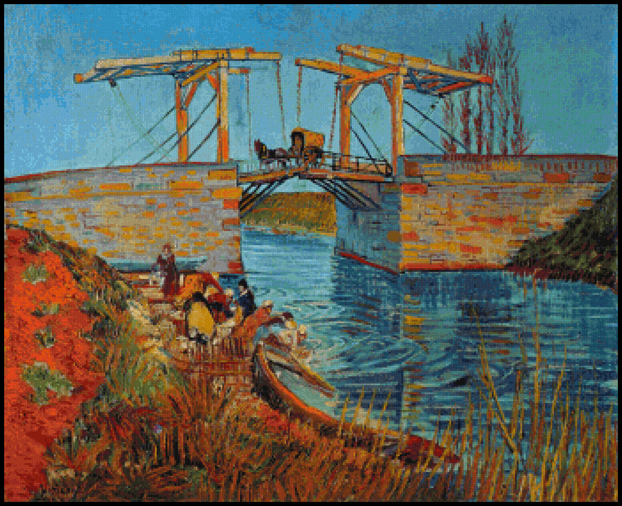 The Bridge at Langlois Cross Stitch Pattern