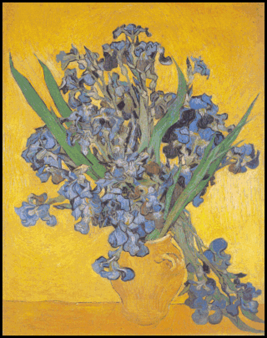 Still Life: Irises Cross Stitch Pattern