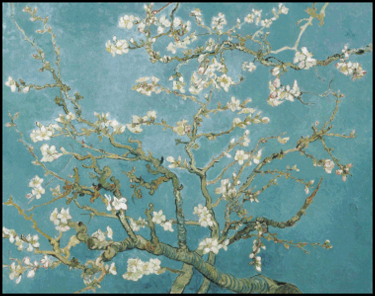 Almond Blossom Cross Stitch Pattern