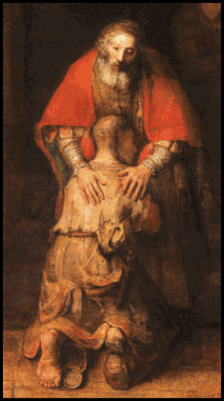 The Return of the Prodigal Son (detail) Cross Stitch Pattern