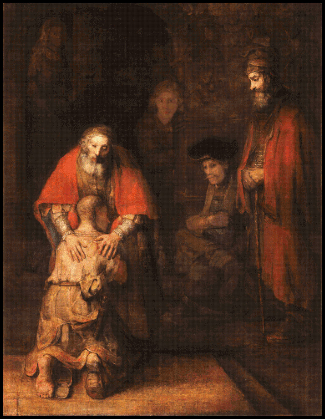 The Return of the Prodigal Son Cross Stitch Pattern
