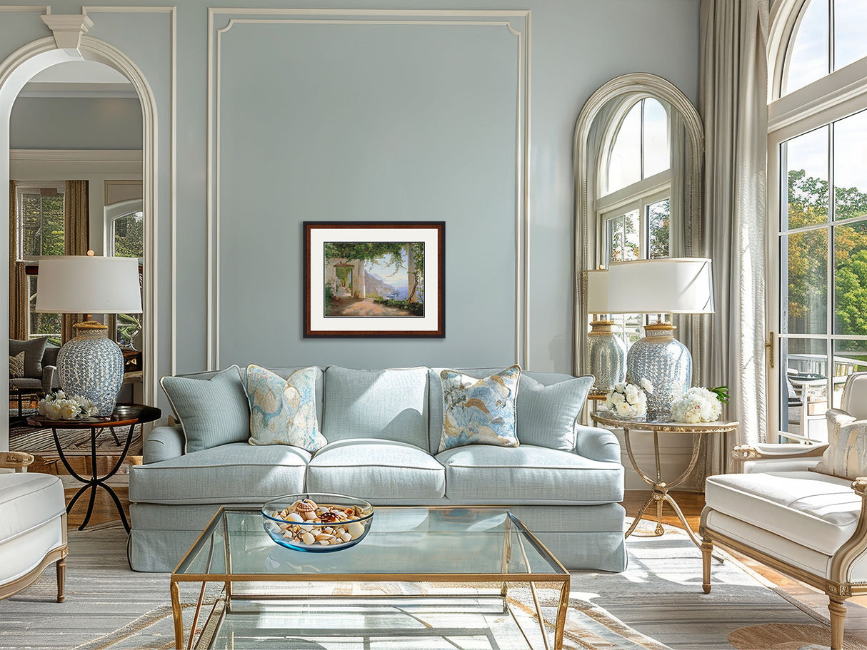 View to the Amalfi Coast Cross Stitch Pattern