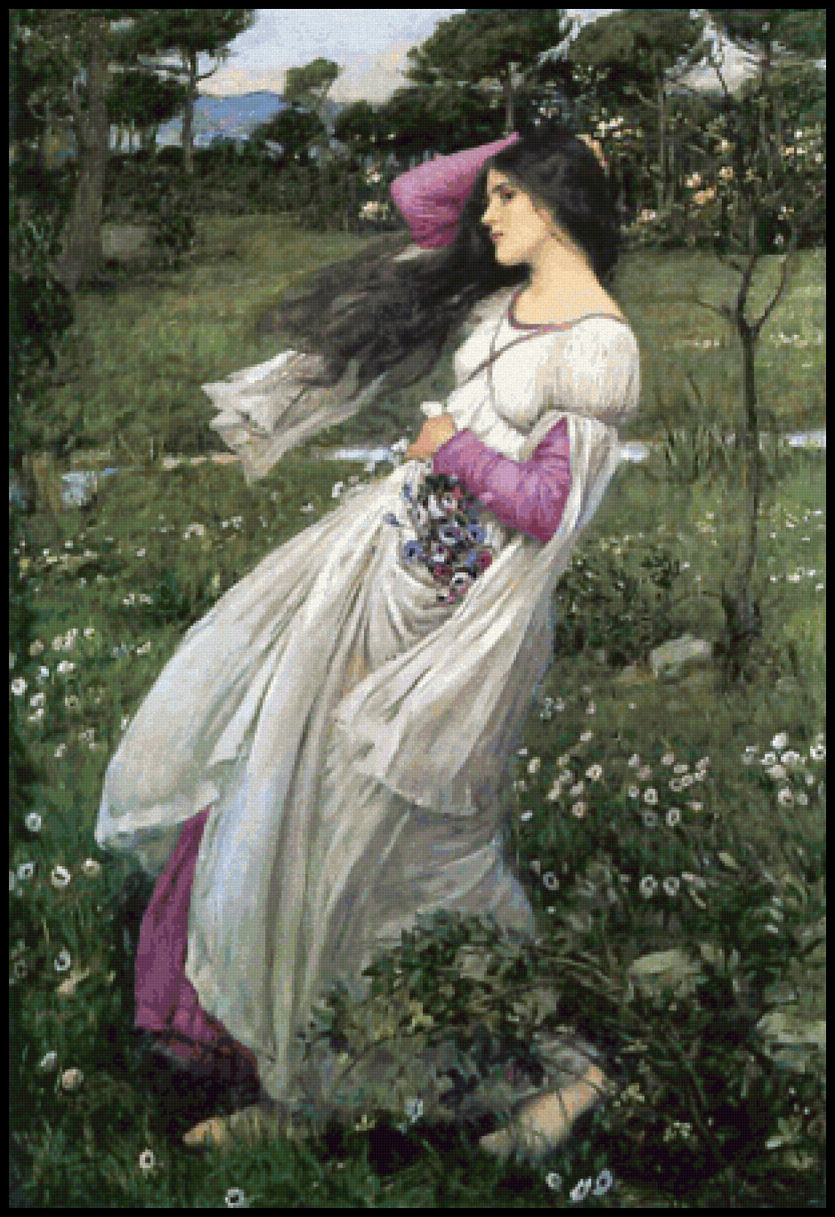 Windflowers Cross Stitch Pattern