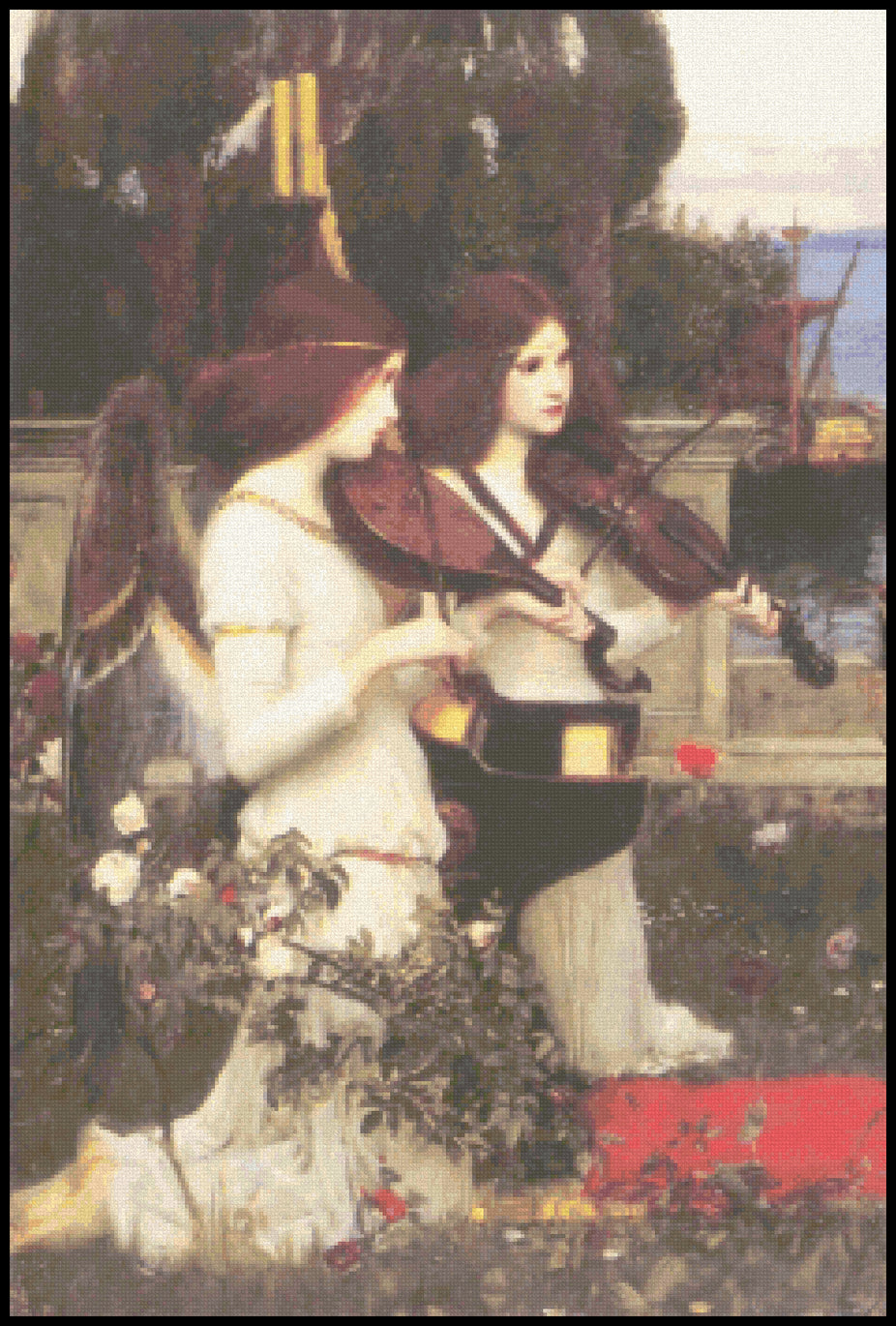 St. Cecilia (detail) Cross Stitch Pattern