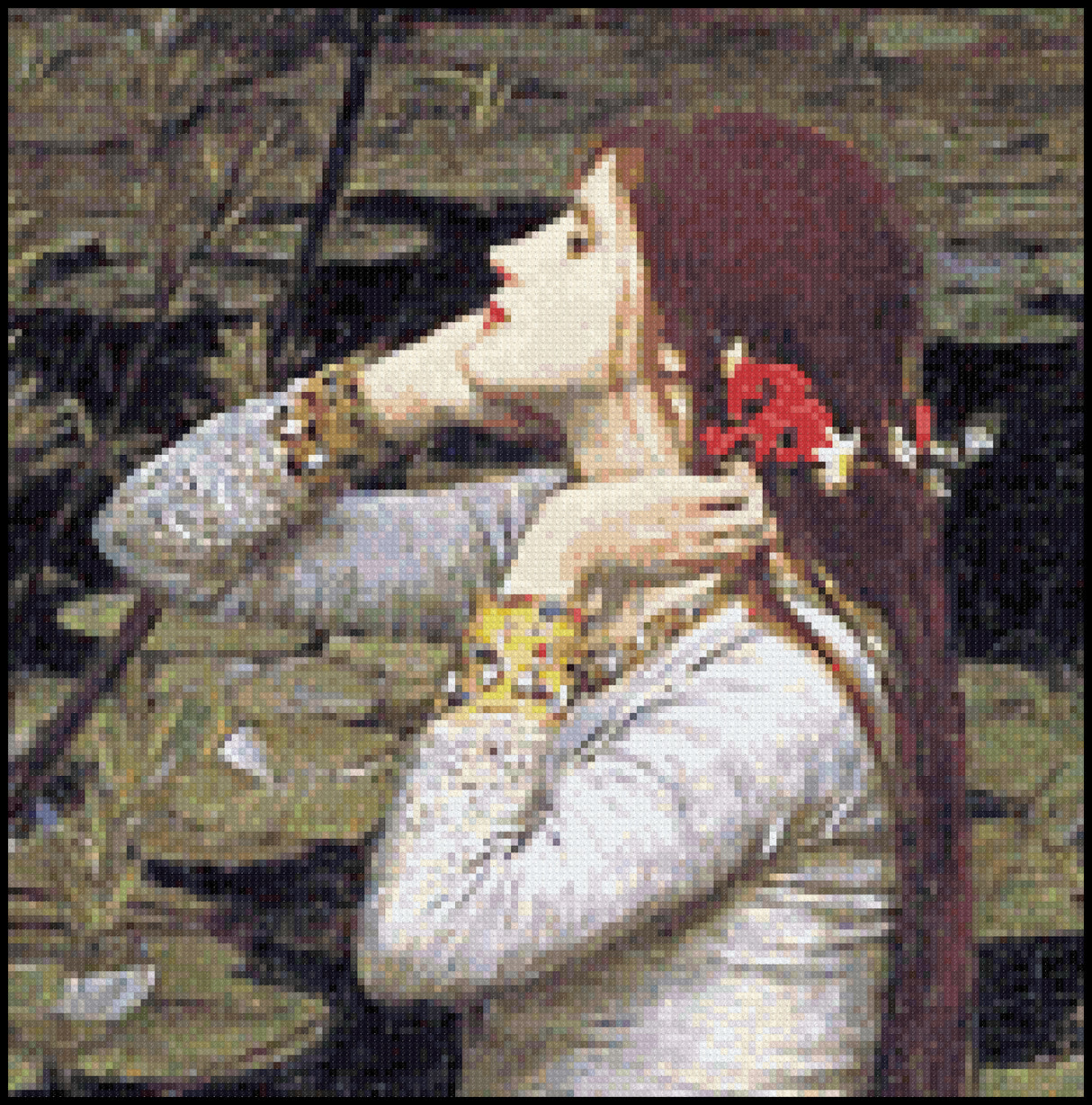 Ophelia (detail) Cross Stitch Pattern