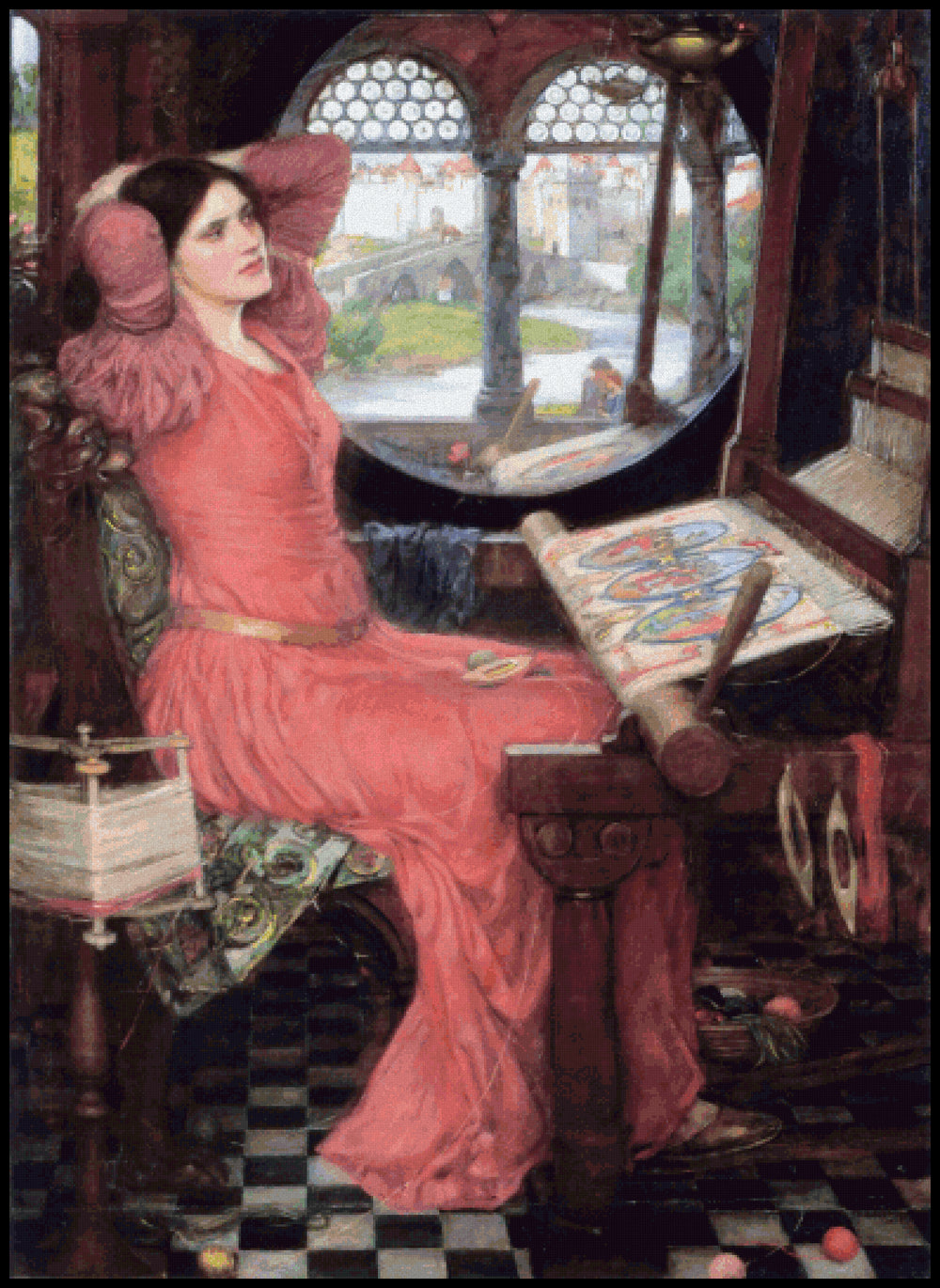 I am Half-Sick of Shadows,' said The Lady of Shalott Cross Stitch Pattern