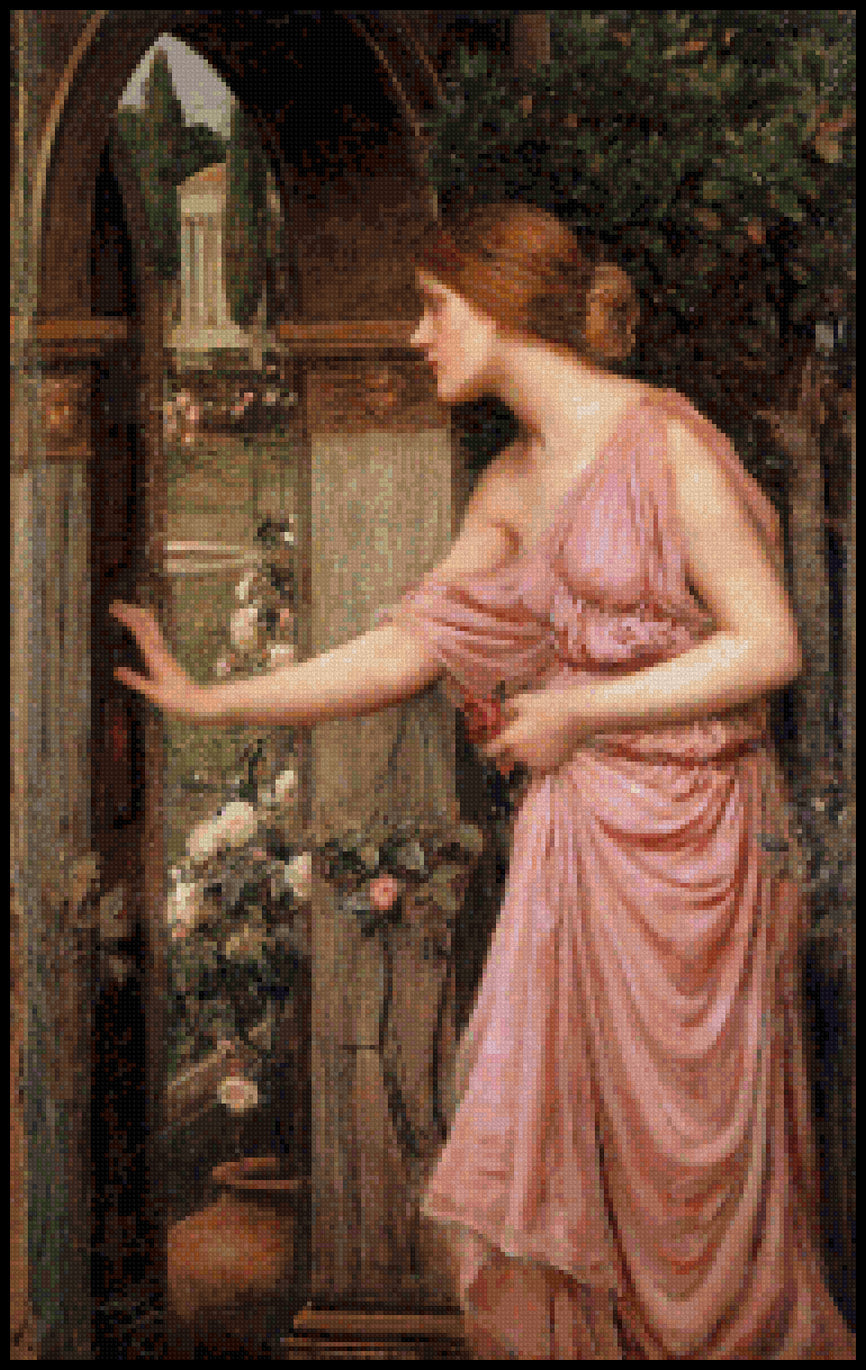 Psyche Entering Cupid's Garden Cross Stitch Pattern