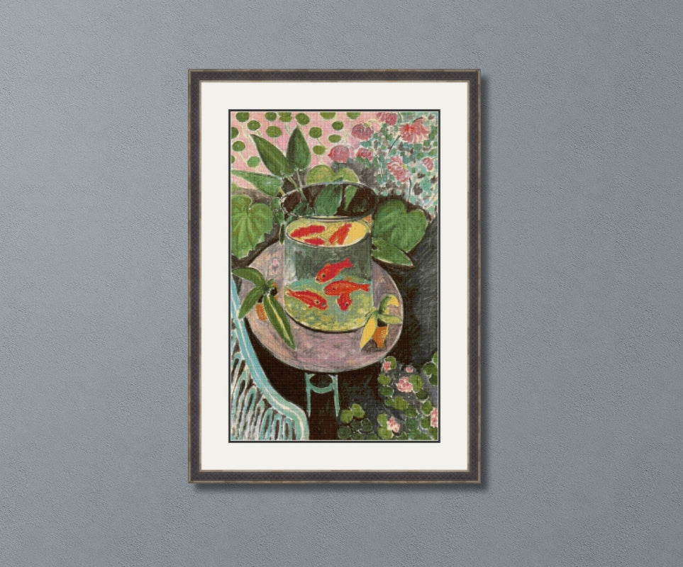 Goldfish Matisse Cross Stitch Pattern